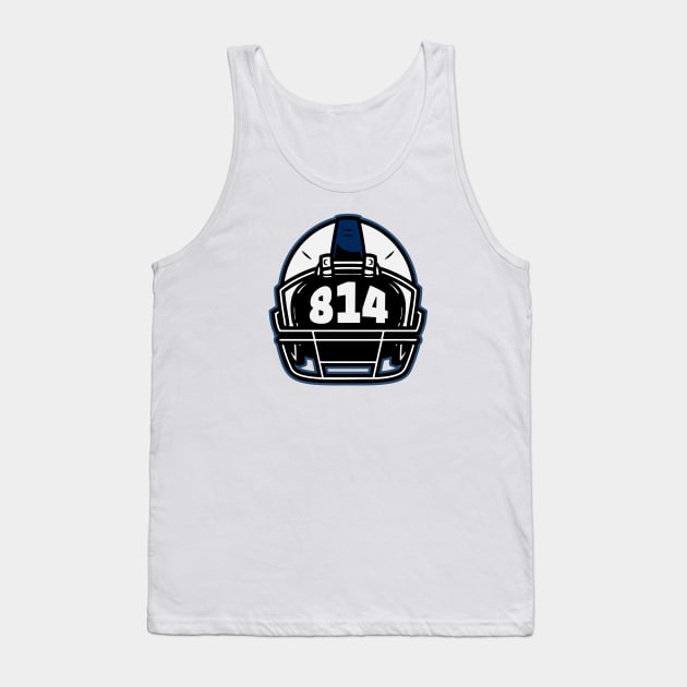 Retro Football Helmet 814 Area Code State College Pennsylvania Football Tank Top by SLAG_Creative